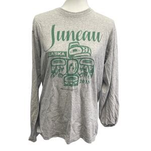 2018 Juneau Alaska Womens Medium Princess Cruises Long Sleeve Cotton Blend Tee